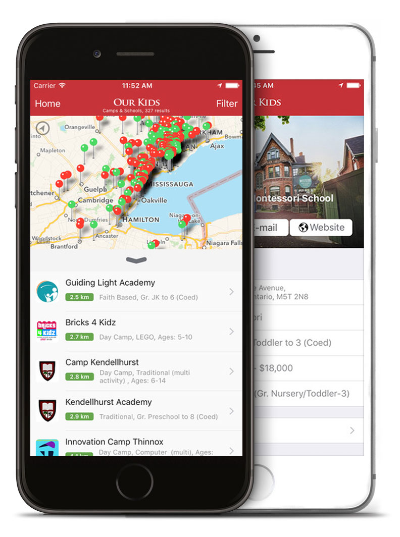 Our Kids Private School Locator Mobile App